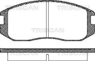 Triscan 8110 42001 - Тормозные колодки, дисковые, комплект www.autospares.lv