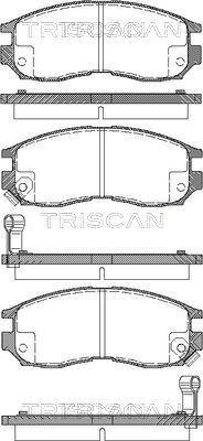 Triscan 8110 42010 - Тормозные колодки, дисковые, комплект www.autospares.lv