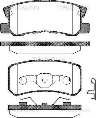 Triscan 8110 42018 - Тормозные колодки, дисковые, комплект www.autospares.lv