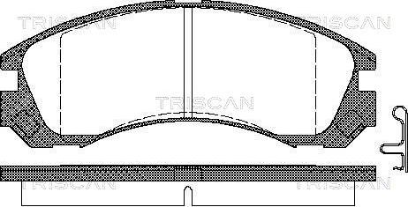 Triscan 8110 42013 - Тормозные колодки, дисковые, комплект www.autospares.lv