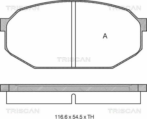 Triscan 8110 42012 - Тормозные колодки, дисковые, комплект www.autospares.lv