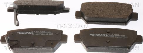 Triscan 8110 42029 - Bremžu uzliku kompl., Disku bremzes www.autospares.lv