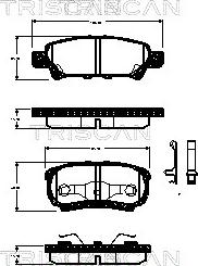 Triscan 8110 42024 - Bremžu uzliku kompl., Disku bremzes www.autospares.lv