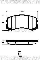 Triscan 8110 42025 - Bremžu uzliku kompl., Disku bremzes www.autospares.lv