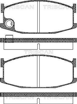 Triscan 8110 50061 - Bremžu uzliku kompl., Disku bremzes www.autospares.lv