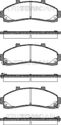 Triscan 8110 50009 - Brake Pad Set, disc brake www.autospares.lv