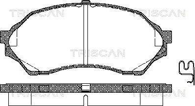 Triscan 8110 50001 - Bremžu uzliku kompl., Disku bremzes www.autospares.lv