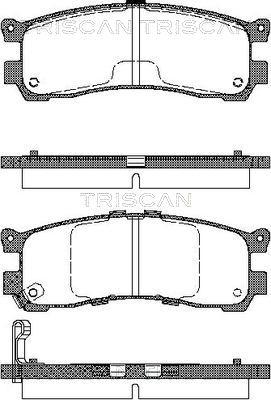 Triscan 8110 50008 - Bremžu uzliku kompl., Disku bremzes www.autospares.lv