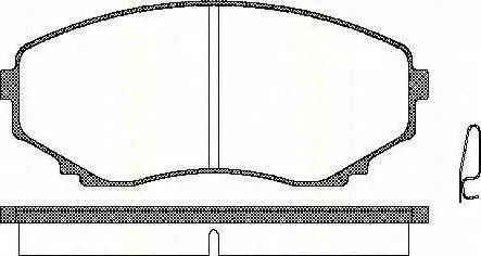 Triscan 8110 50007 - Brake Pad Set, disc brake www.autospares.lv