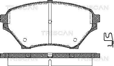 Triscan 8110 50019 - Bremžu uzliku kompl., Disku bremzes www.autospares.lv