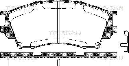 Triscan 8110 50010 - Bremžu uzliku kompl., Disku bremzes www.autospares.lv