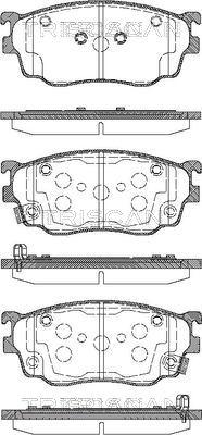 Triscan 8110 50011 - Bremžu uzliku kompl., Disku bremzes www.autospares.lv