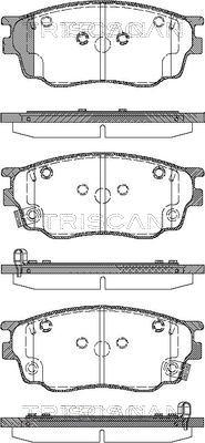 Triscan 8110 50012 - Тормозные колодки, дисковые, комплект www.autospares.lv