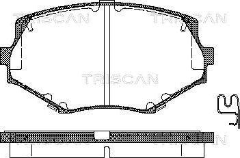 Triscan 8110 50017 - Bremžu uzliku kompl., Disku bremzes www.autospares.lv