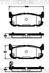 Triscan 8110 50024 - Bremžu uzliku kompl., Disku bremzes www.autospares.lv