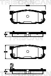 Triscan 8110 50021 - Bremžu uzliku kompl., Disku bremzes www.autospares.lv