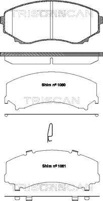 Triscan 8110 50022 - Тормозные колодки, дисковые, комплект www.autospares.lv