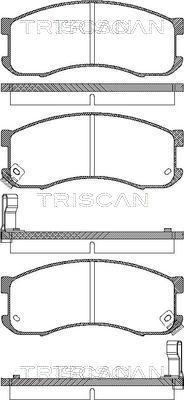 Triscan 8110 50165 - Тормозные колодки, дисковые, комплект www.autospares.lv