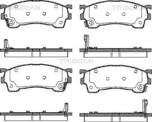 Triscan 8110 50183 - Brake Pad Set, disc brake www.autospares.lv