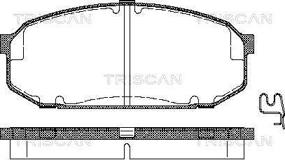 Triscan 8110 50187 - Bremžu uzliku kompl., Disku bremzes www.autospares.lv