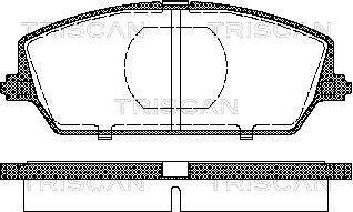 Triscan 8110 69009 - Тормозные колодки, дисковые, комплект www.autospares.lv