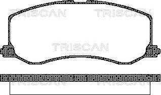 Triscan 8110 69005 - Тормозные колодки, дисковые, комплект www.autospares.lv