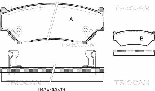 Triscan 8110 69001 - Тормозные колодки, дисковые, комплект www.autospares.lv