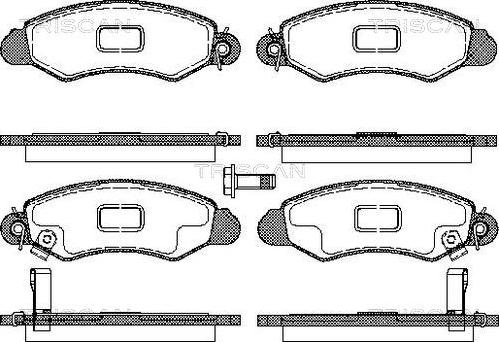 Triscan 8110 69008 - Bremžu uzliku kompl., Disku bremzes www.autospares.lv