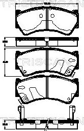 Triscan 8110 69019 - Brake Pad Set, disc brake www.autospares.lv