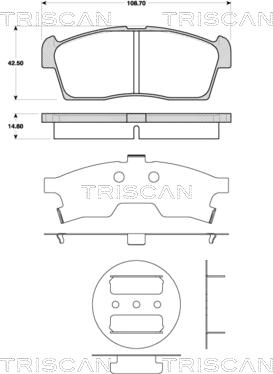 Triscan 8110 69015 - Bremžu uzliku kompl., Disku bremzes autospares.lv