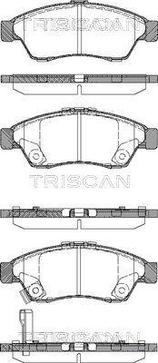 Triscan 8110 69010 - Тормозные колодки, дисковые, комплект www.autospares.lv