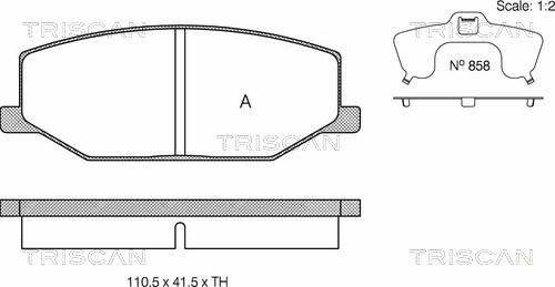 Triscan 8110 69859 - Brake Pad Set, disc brake www.autospares.lv