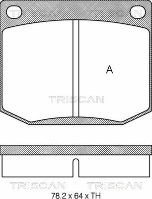 Triscan 8110 65604 - Brake Pad Set, disc brake www.autospares.lv