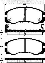 Triscan 8110 60001 - Bremžu uzliku kompl., Disku bremzes www.autospares.lv