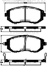 Triscan 8110 68179 - Bremžu uzliku kompl., Disku bremzes www.autospares.lv