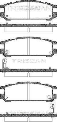 Triscan 8110 68171 - Bremžu uzliku kompl., Disku bremzes www.autospares.lv