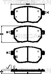 Triscan 8110 68178 - Brake Pad Set, disc brake www.autospares.lv