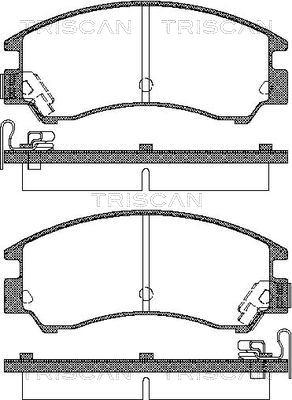 Triscan 8110 68828 - Bremžu uzliku kompl., Disku bremzes www.autospares.lv