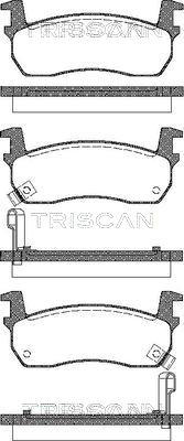 Triscan 8110 14927 - Тормозные колодки, дисковые, комплект www.autospares.lv