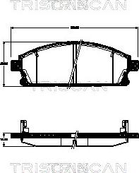 Triscan 8110 14044 - Brake Pad Set, disc brake www.autospares.lv