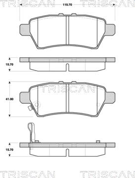 Triscan 8110 14045 - Bremžu uzliku kompl., Disku bremzes www.autospares.lv