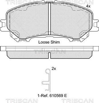 Triscan 8110 14064 - Bremžu uzliku kompl., Disku bremzes www.autospares.lv