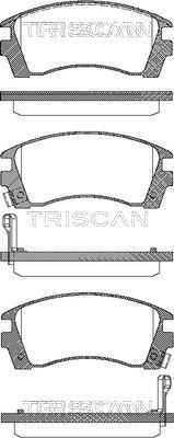 Triscan 8110 14004 - Brake Pad Set, disc brake www.autospares.lv