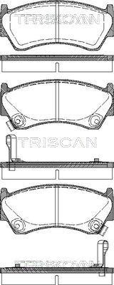 Triscan 8110 14005 - Bremžu uzliku kompl., Disku bremzes autospares.lv