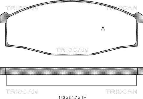 Triscan 8110 14007 - Bremžu uzliku kompl., Disku bremzes www.autospares.lv