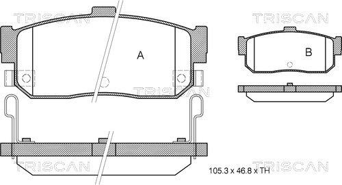 Triscan 8110 14018 - Bremžu uzliku kompl., Disku bremzes autospares.lv