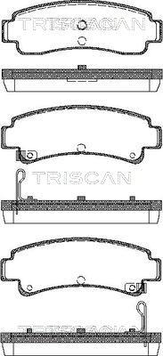 Triscan 8110 14167 - Bremžu uzliku kompl., Disku bremzes autospares.lv