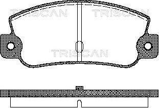 Triscan 8110 15993 - Тормозные колодки, дисковые, комплект www.autospares.lv