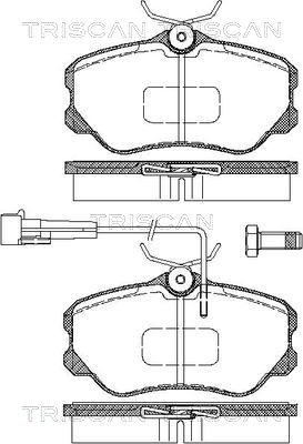 Triscan 8110 15952 - Brake Pad Set, disc brake www.autospares.lv