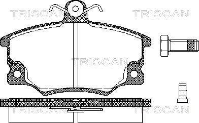 Triscan 8110 15508 - Тормозные колодки, дисковые, комплект www.autospares.lv